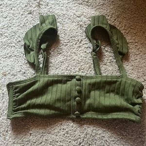 xs dark green target bathing suit top